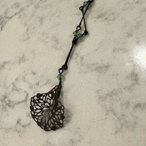 Elegant Black Witch Hat Pendant Necklace